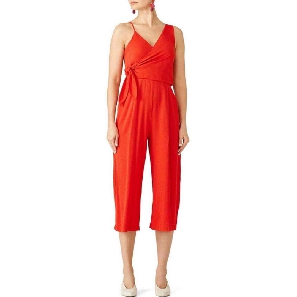 “GREYLIN” Side Tie Chelsea Cropped JumpSuit